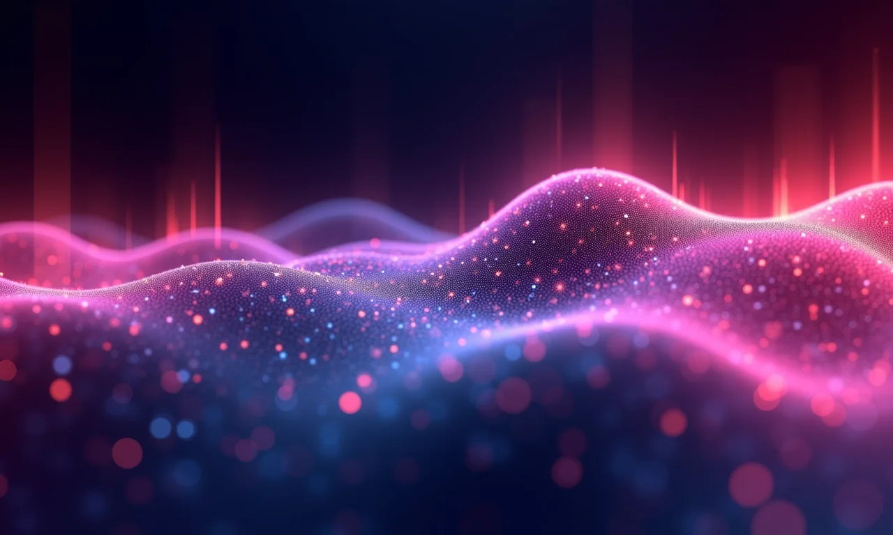 Ondas sonoras digitais se transformando em analógicas.