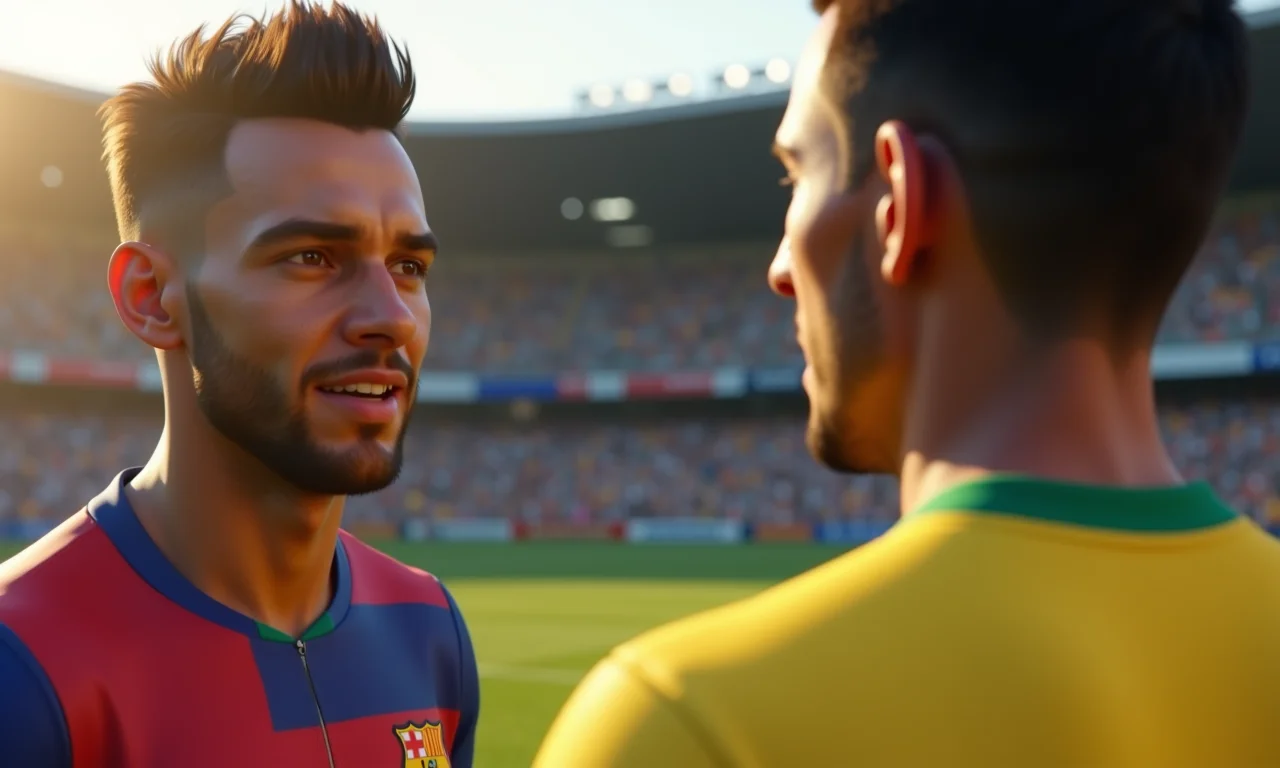 Personagem de jogo interagindo de forma inteligente com um jogador em um mundo virtual.