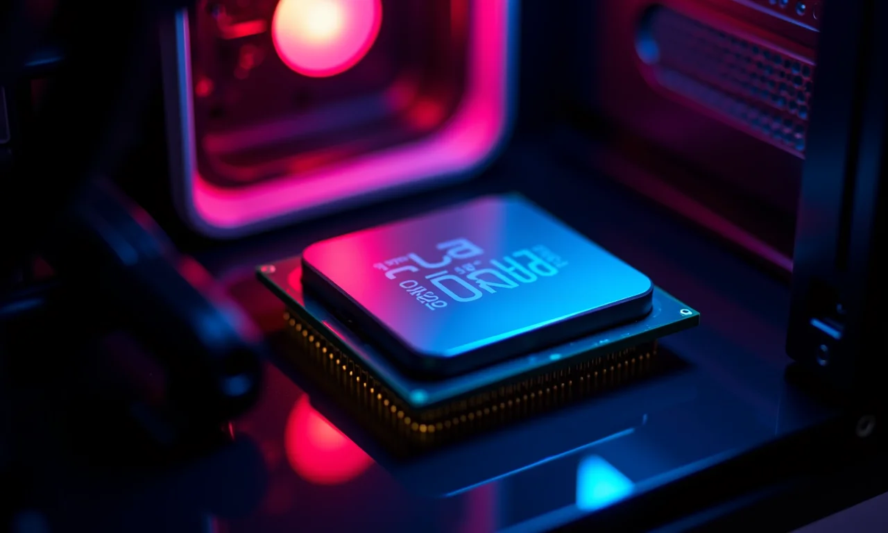 Processador Intel Core i9-14900K dentro de um PC gamer de alto desempenho.