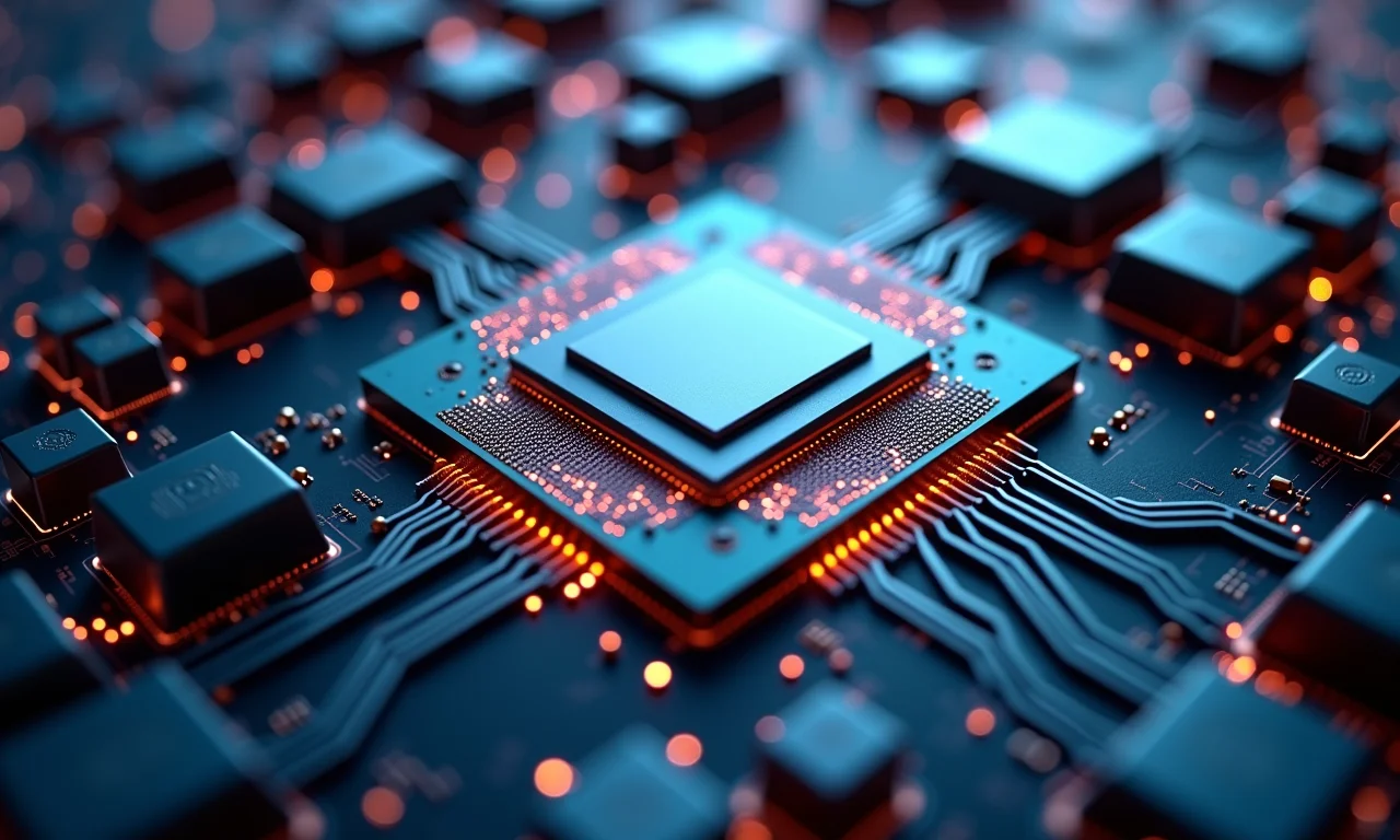 Representação visual de núcleos e threads de um processador.