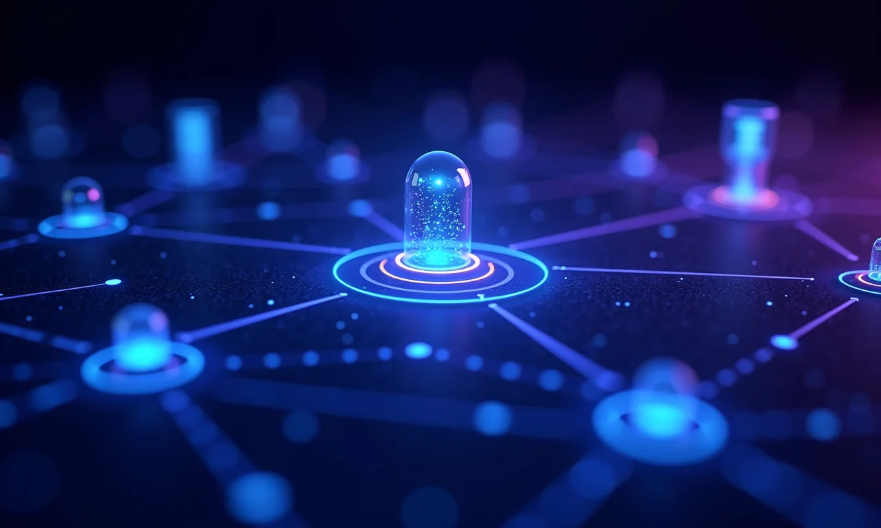 Sensores e dispositivos interconectados representando a Internet das Coisas (IoT).