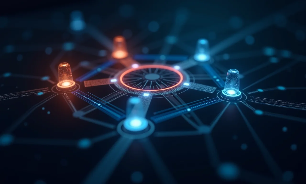 Tecnologia MLO (Multi-Link Operation) do Wi-Fi 7 em ação, conectando múltiplos dispositivos.