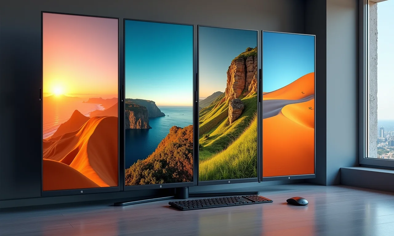 Usando papéis de parede diferentes em cada área de trabalho virtual do Windows.