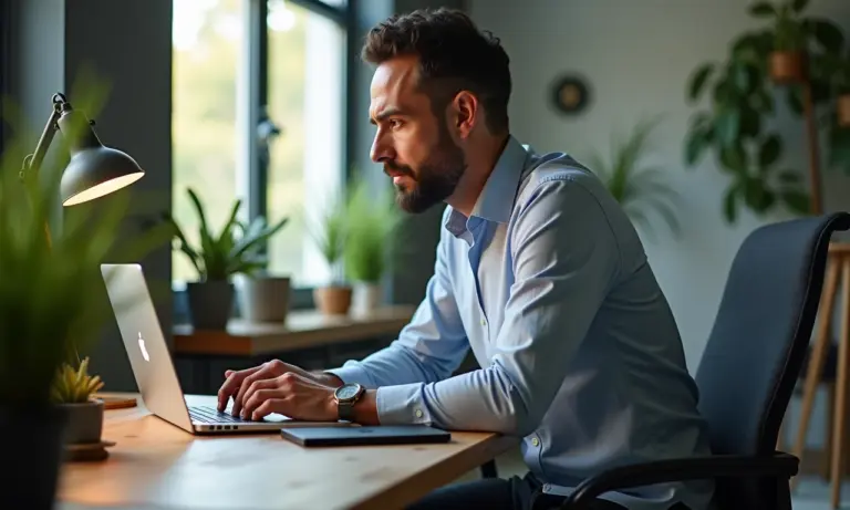 Usuário frustrado com elementos pulando na tela durante o carregamento de um site, exemplificando o CLS.