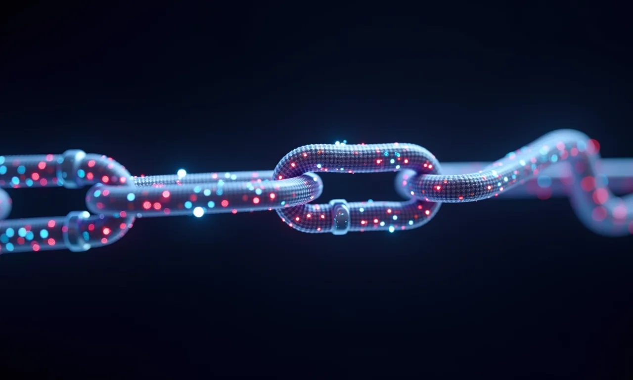 Blocks interconectados formando blockchain