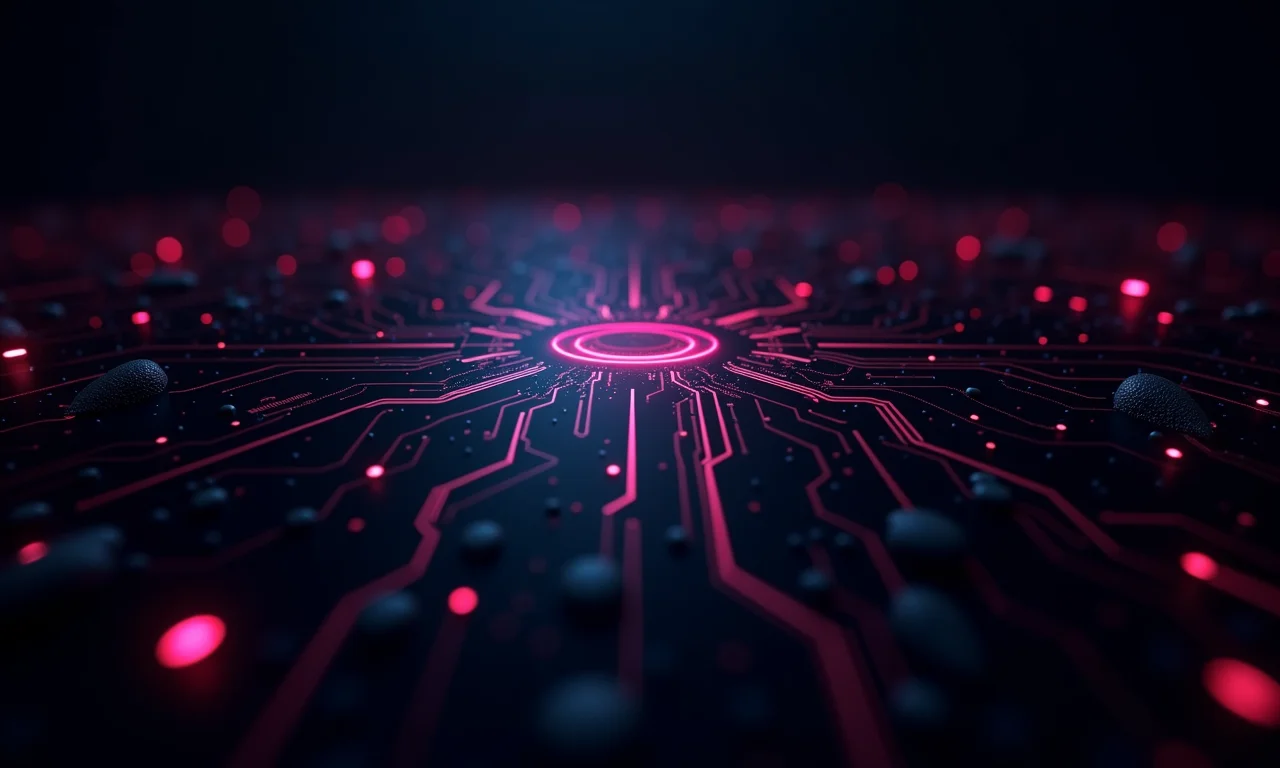 Circuito futurista representando Machine Learning