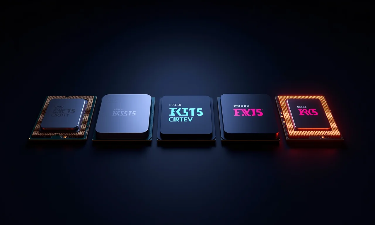 Comparativo visual de diferentes processadores de alto desempenho