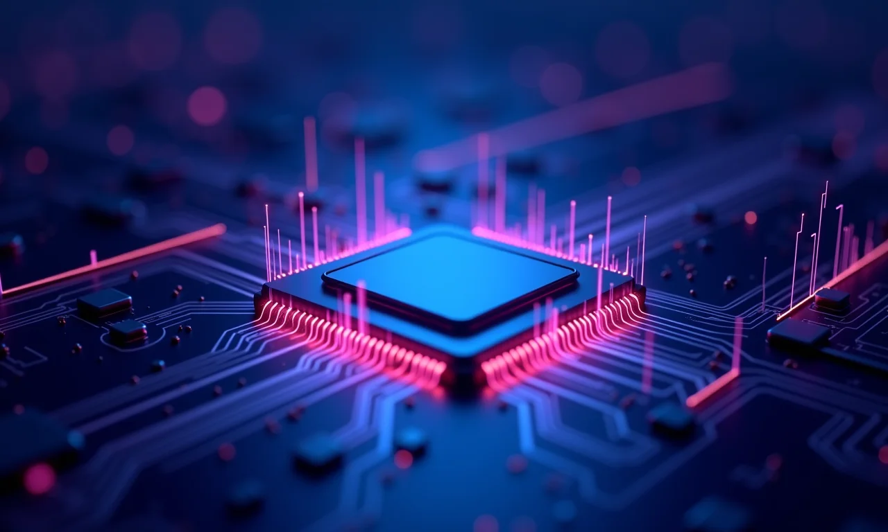 Conceito visual de processamento de áudio digital.