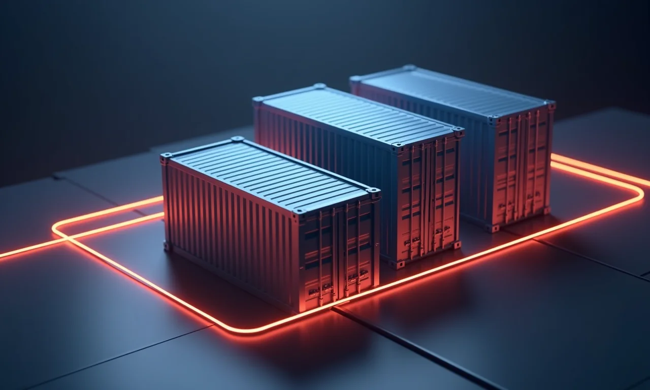 Containers otimizados, representando a eficiência na criação de imagens com Buildpacks.