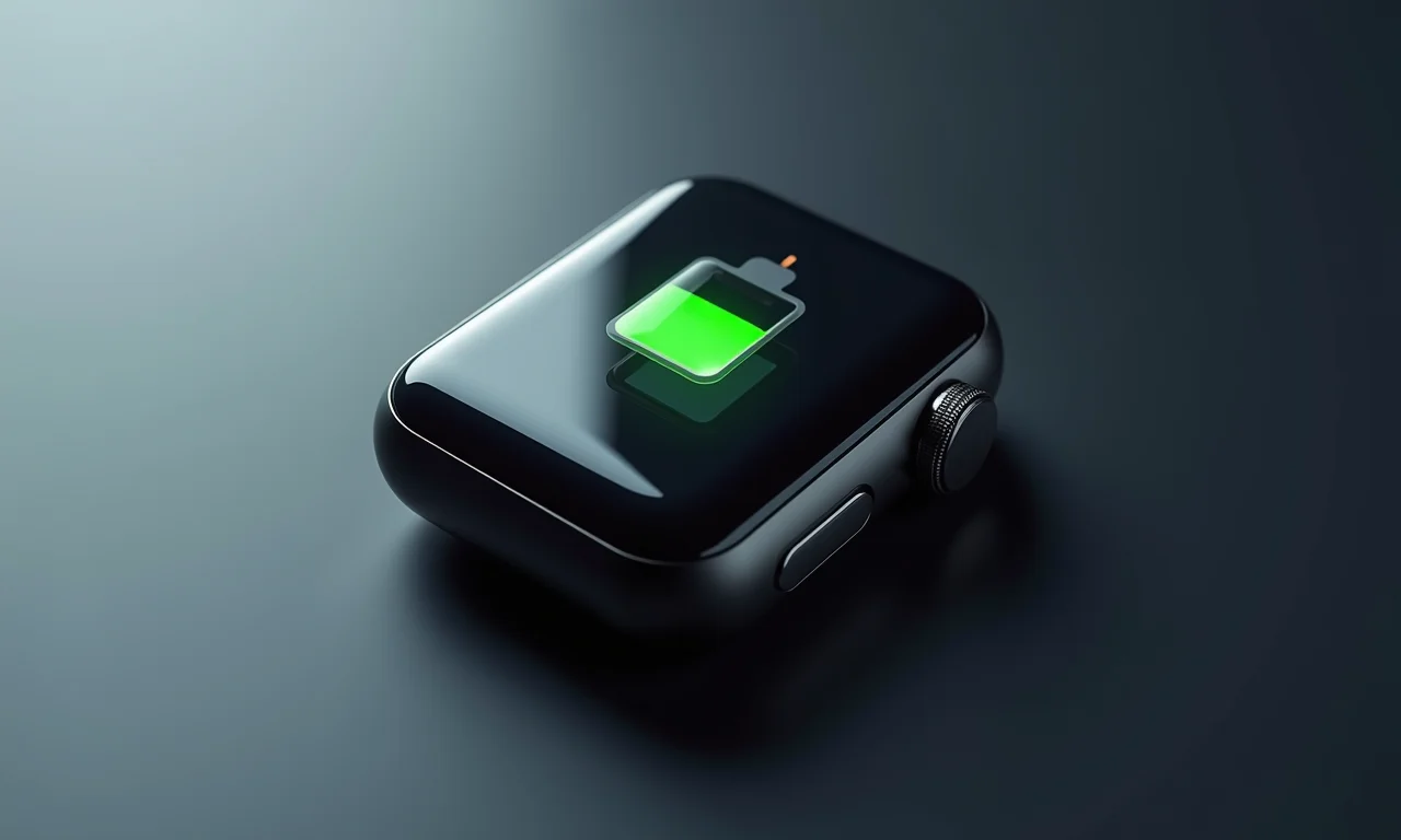 Dispositivo alimentado por bateria destacando o consumo eficiente de energia.