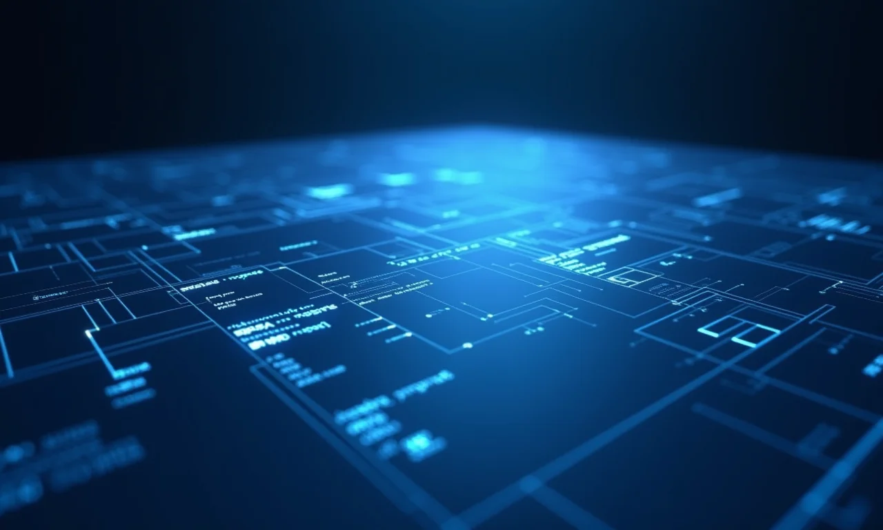 Estrutura básica de um plugin WordPress representada em blueprint.