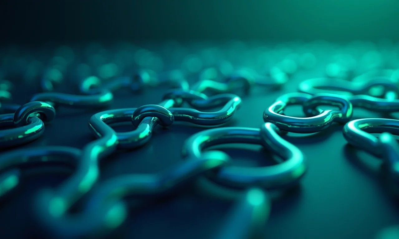 Ganchos e correntes interligados simbolizando a extensibilidade do WordPress.