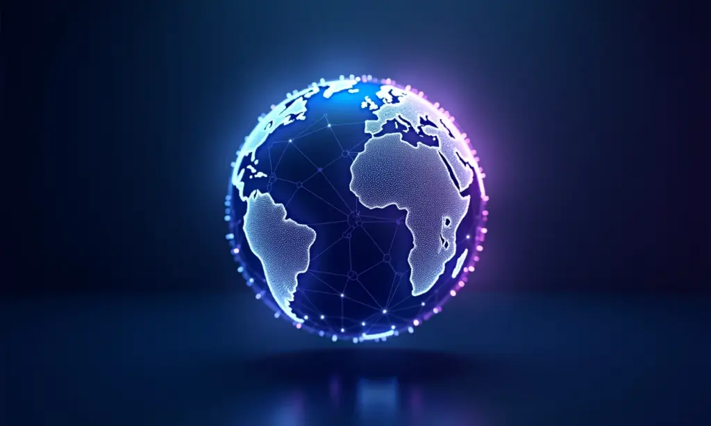 Globo brilhante representando o dropshipping global