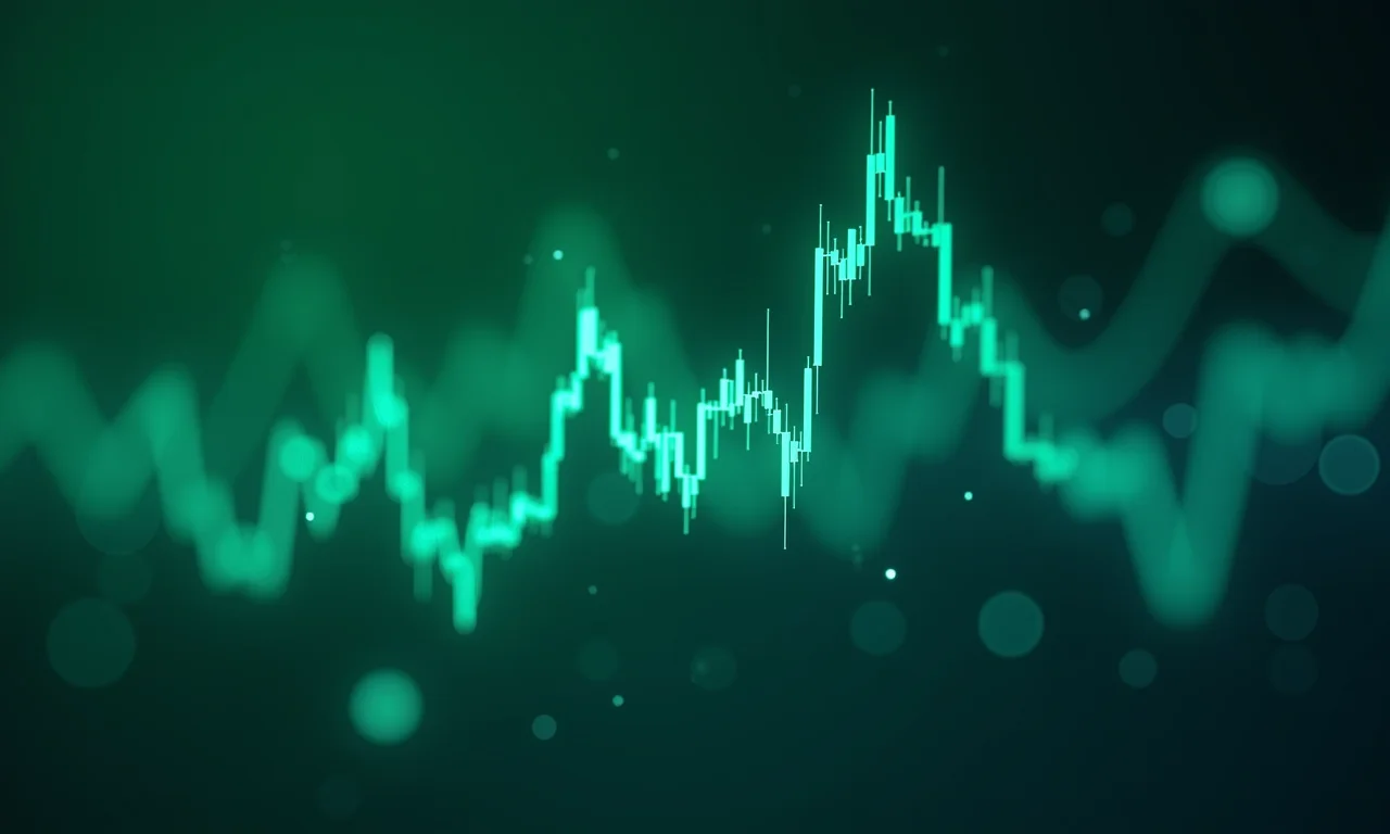 Gráficos financeiros integrados à blockchain DeFi 2.0