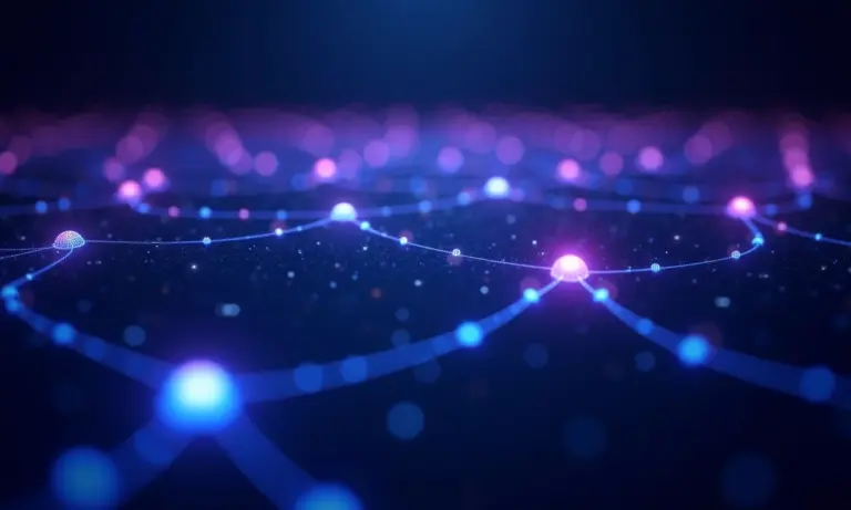 Ilustração abstrata de uma rede de DNS