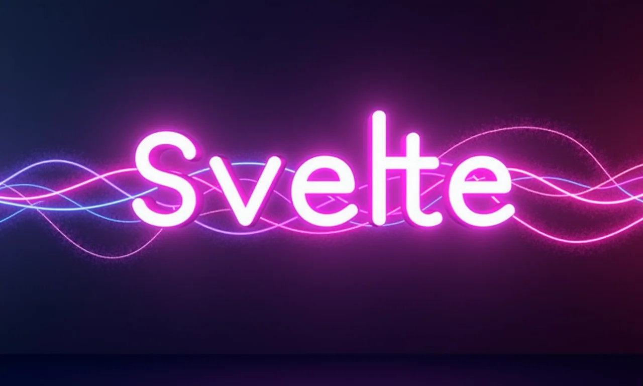 Logo do Svelte composto por runas brilhantes, representando a nova versão 5.