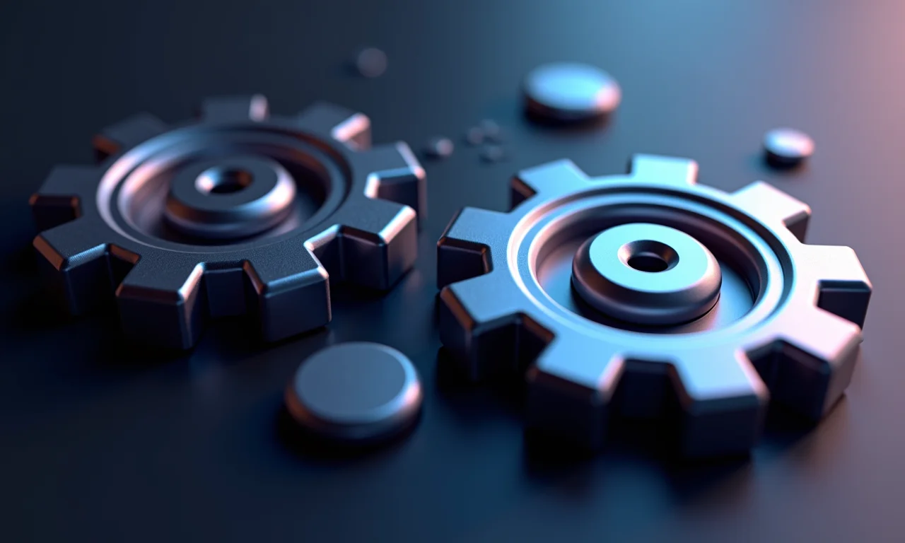 Mecanismo de engrenagens simbolizando a eficiência do Nuxt 3