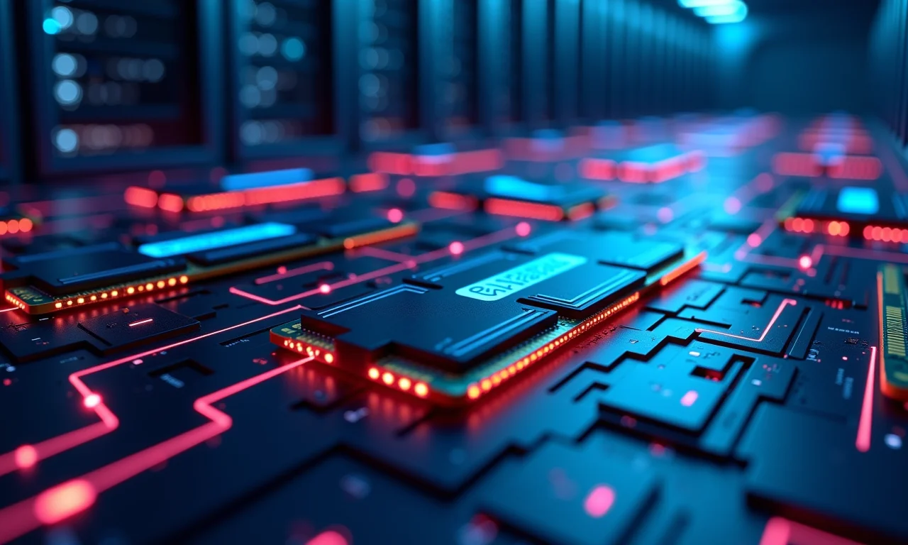 Módulos de memória RAM interconectados