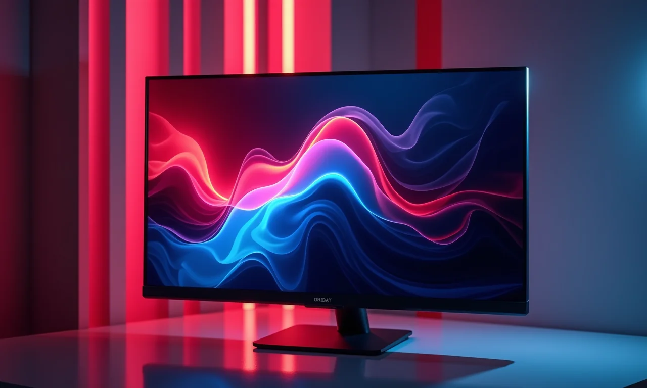Monitor OLED exibindo pretos profundos e cores vibrantes