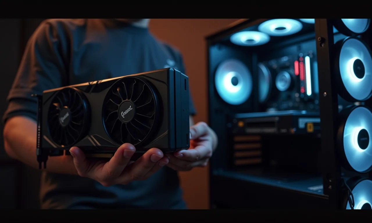 Preparando upgrade: placa de vídeo e case de PC aberto