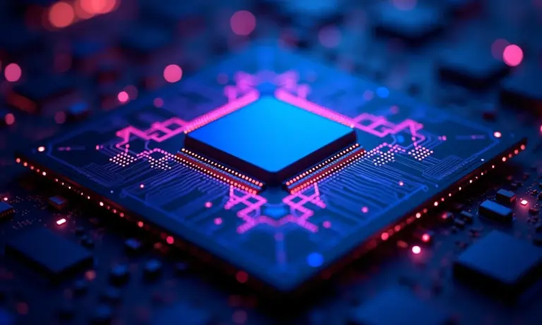 Processador moderno com padrões de código abstratos.