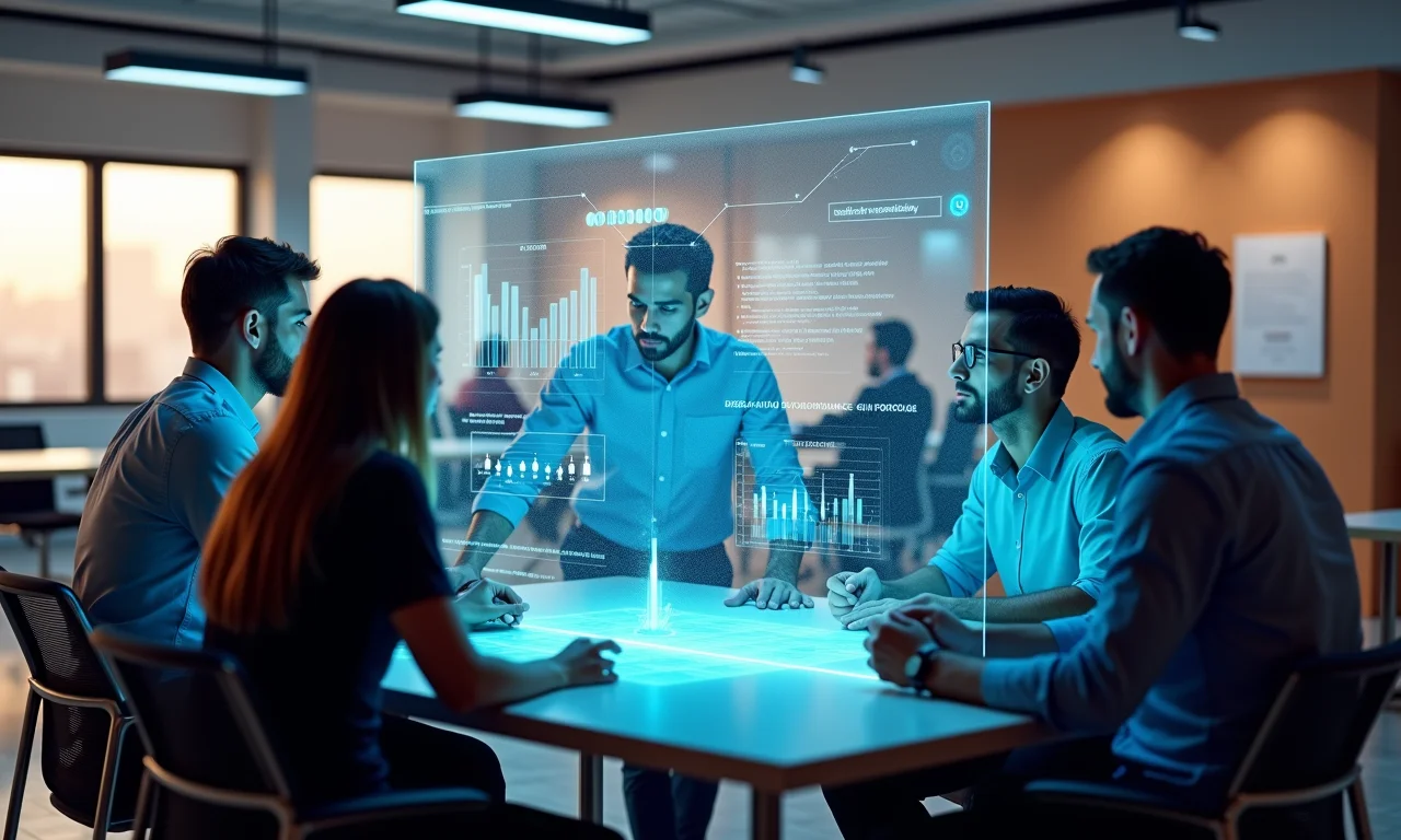 Profissionais colaborando com Machine Learning