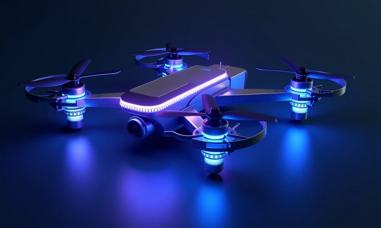 Representação abstrata dos componentes internos de um drone.