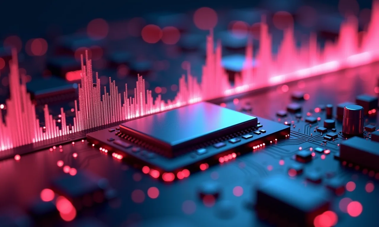 Representação conceitual de um processador de áudio