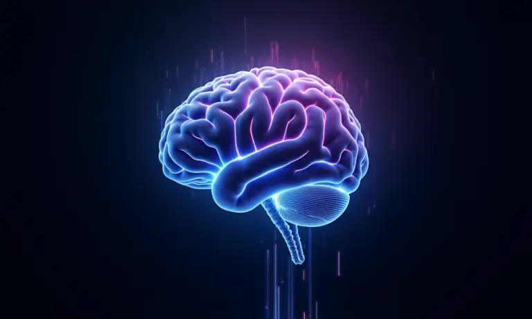 Representação visual de um cérebro feito de circuitos, simbolizando a computação neuromórfica.