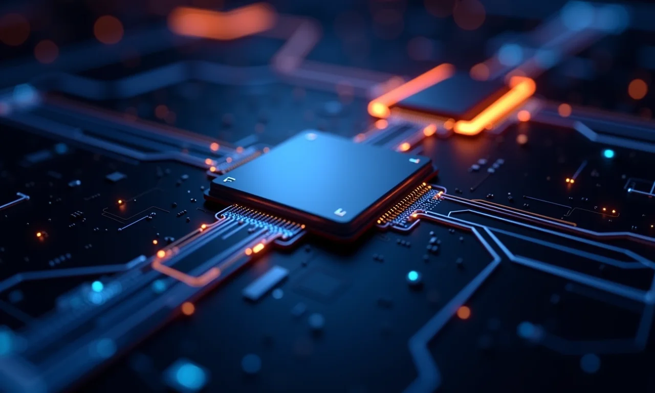 Representação visual do conceito de barramento de memória em computadores.