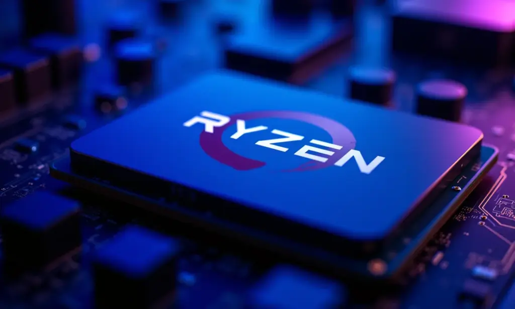 Ryzen 7 5700X em destaque com iluminação dramática