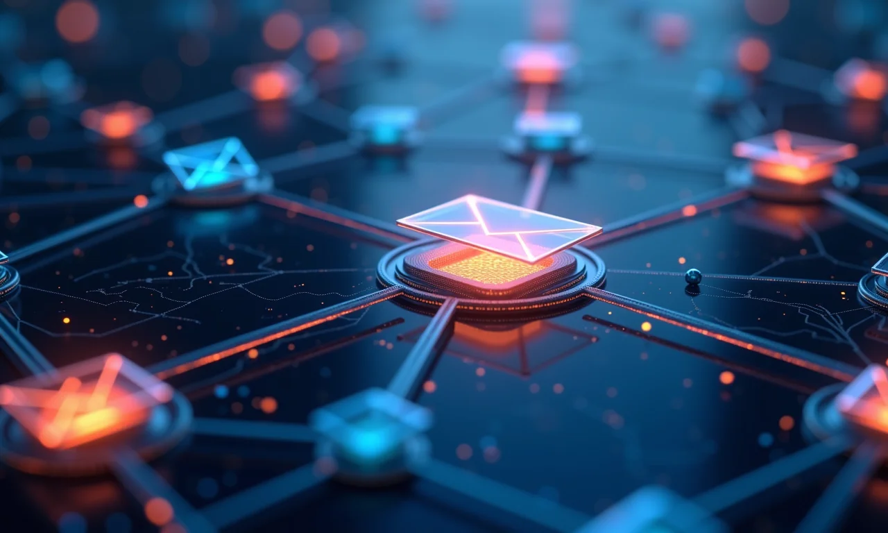 Visualização abstrata de limite de envio de email