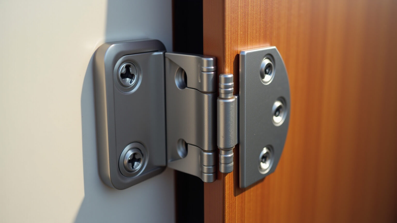 Dobradiça assimétrica em aço inox para embarcações.