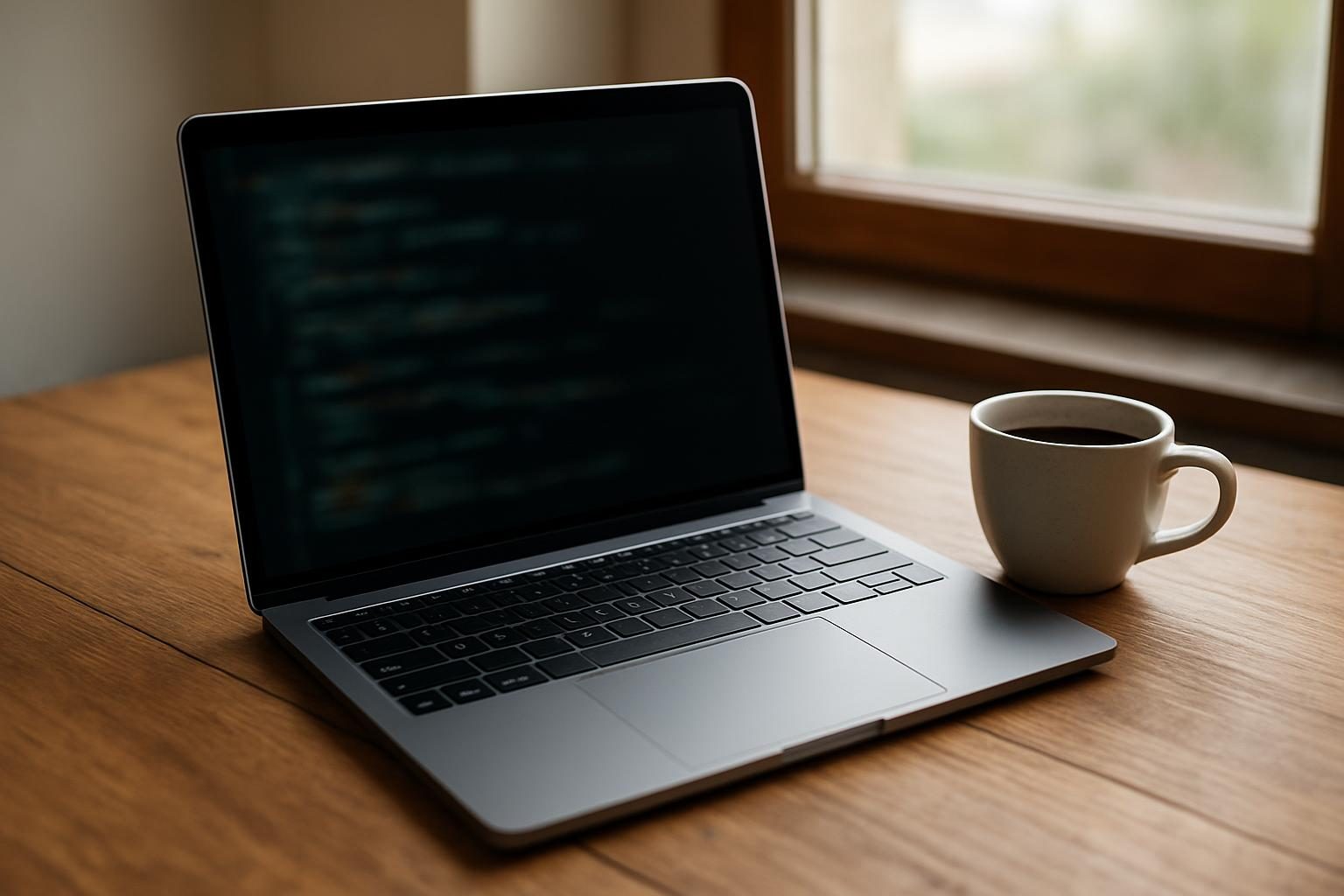 Notebook com terminal aberto para acessar e configurar uma VPS